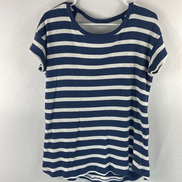 Mountain Hard Wear Stripped T-Shirt with Cut Out Back - Picture 1 of 7